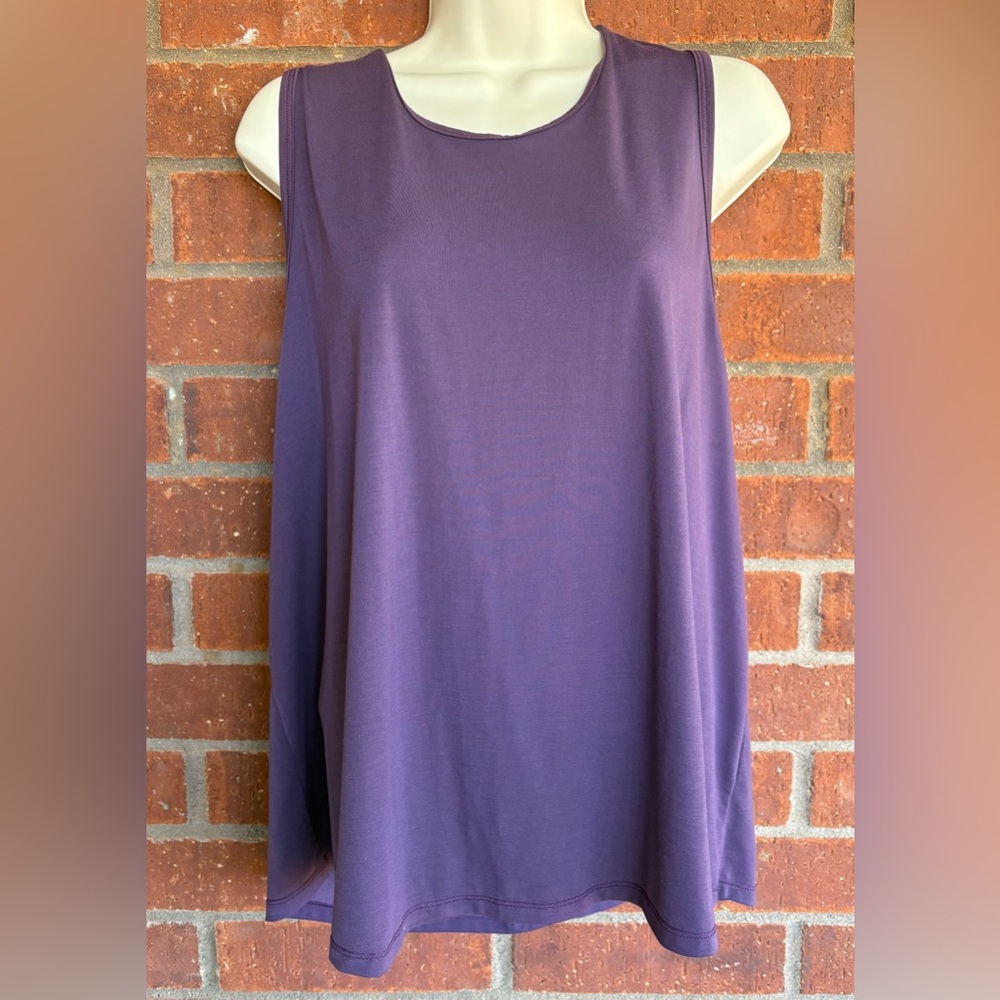 All In Motion Purple Sleeveless Women's Tank Top Dark Purple Size XXL.